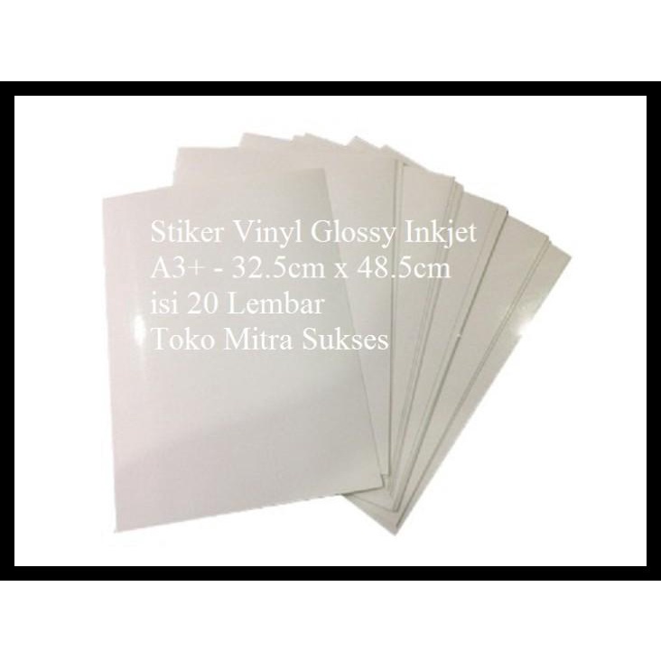 

Stiker Vinyl Glossy Inkjet A3+ - 32.5Cm X 48.5Cm