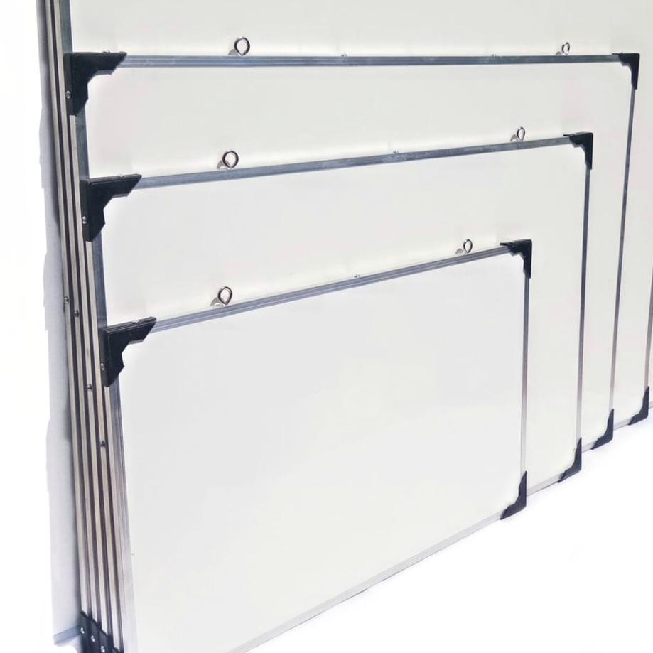

New! Whiteboard/Papan Tulis/Papan Tulis ukuran 50X70 Whiteboard 2 sisi Sidol dan Kapur !!