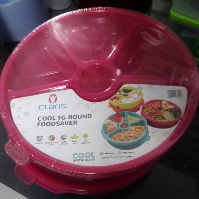 Claris 2701 Tempat Kotak Makan Lunch Box Plastik Bulat Dengan Sekat Round Food Saver
