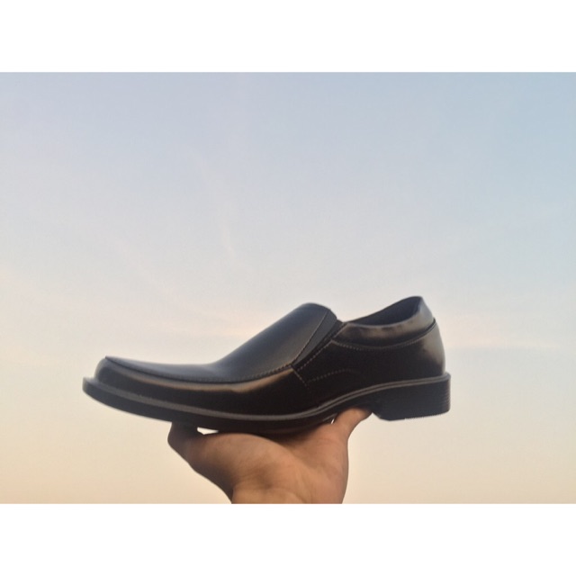TERLARIS Sepatu Pantofel Hitam Pria Nevada Slop Formal Kasual Kerja Kantor Tanpa Tali Murah HH19