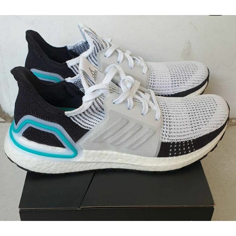 Adidas Ultraboost 19M White Blue Original Baru