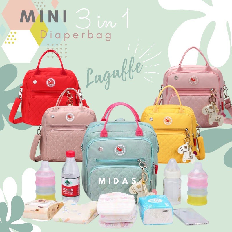 3.3 CRAZY SALE !! TAS DIAPER MINI Original Mini Diaperbag LAGAFFE / TAS BAYI / DIAPERBAG original