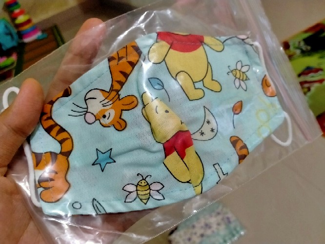 Masker Katun Jepang Anak 2 Lapis Motif Kartun