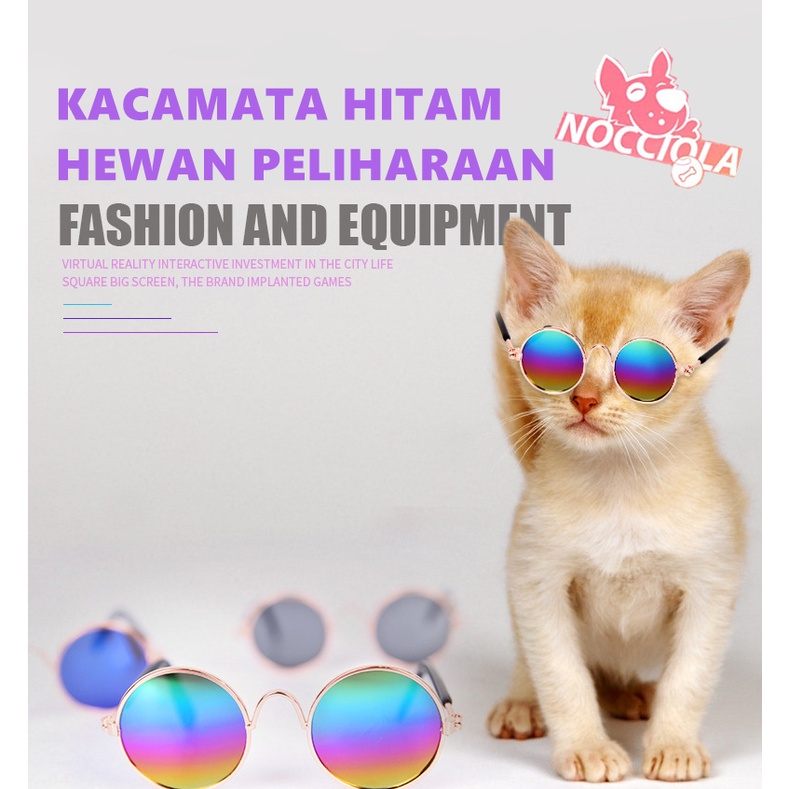 kucing aksesoris kacamata hitam hewan peliharaan kacamata kucing kacamata anjing anti UV lucu -lucu aksesoris hewan peliharaan