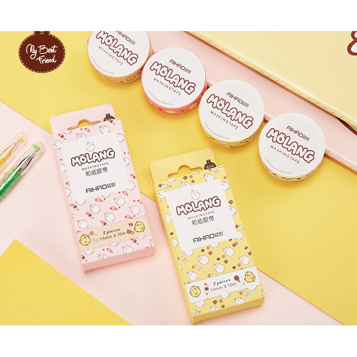 

Selotip Molang - Masking Tape Isi 2 -ats