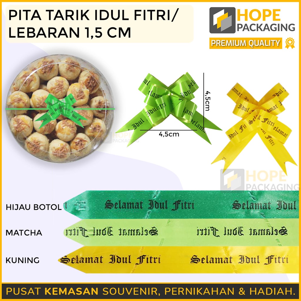 

[Harga / 10 Pcs] Pita Tarik Pita Idul Fitri / Pita Souvenir Hampers Parcel / Pita Tarik Lebaran / Pita Hampers Idul Fitri