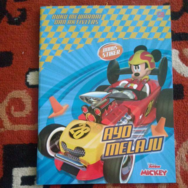 Buku Mewarnai dan Aktivitas - Ayo Melaju - Disney Junior Mickey - Bonus Sticker