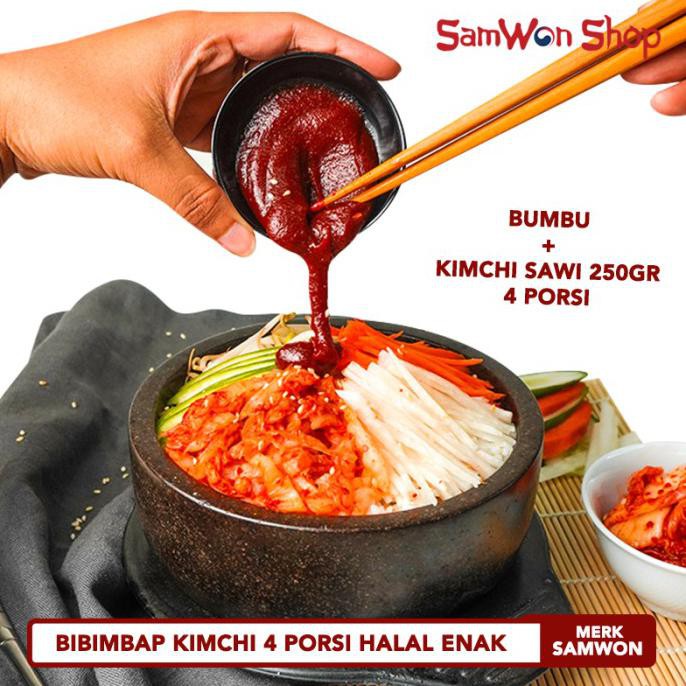 

Ready Oke] Samwon Bibimbap Kimchi 4 Porsi Halal Enak - Bumbu + Kimchi Sawi 250Gr