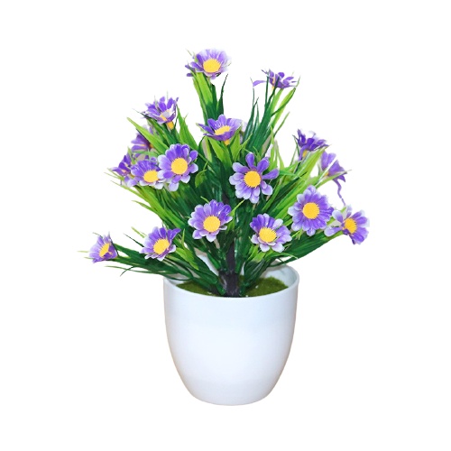 LDG Pot34 Tanaman Bunga Hias Bunga Plastik Dekorasi Rumah Bunga Import Murah-UNGU