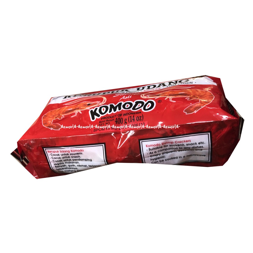 Komodo Kerupuk Udang Shrimp Crackers 400gr Camaron Krupuk Udang Siap Goreng