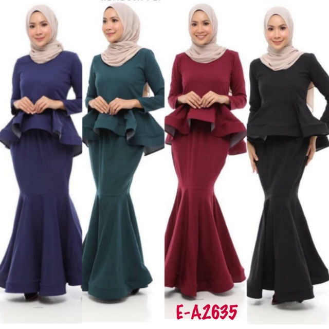 3G style # 201 ,gamis peplum duyung scuba import premium