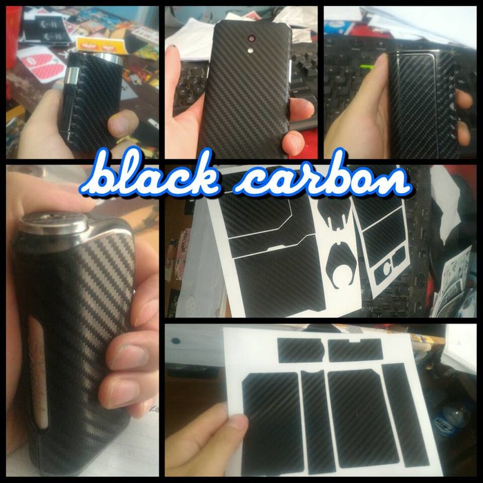 PROMO Garskin HP CARBON hitam merah biru putih ungu abu