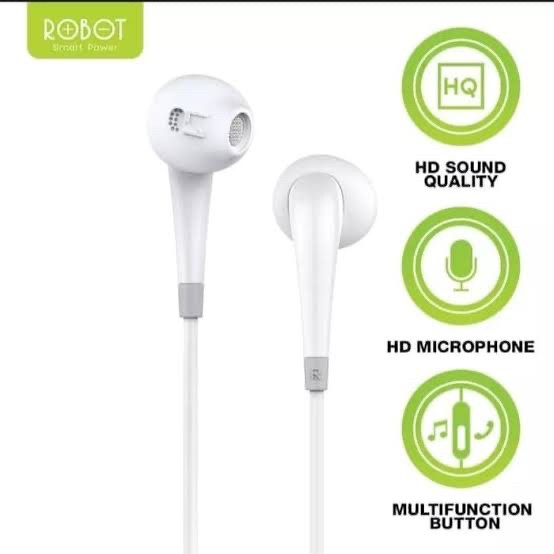 ROBOT RE701 SOFT IN EAR 3.5MM WIRED HEADSET WITH HIGH DEFINITION SOUND