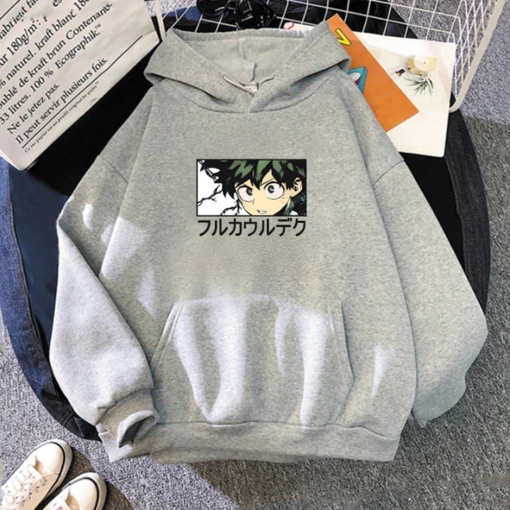 Hoodie Jumper Dewasa Anime Boku No Hero Deku 001 Face Komik