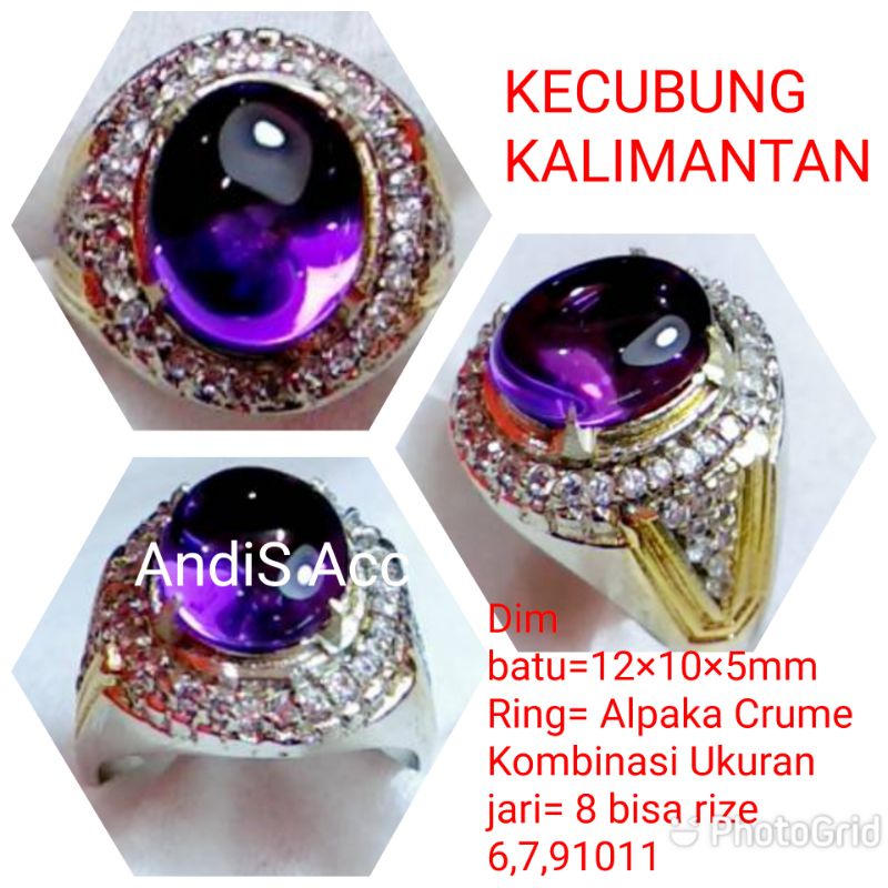 CINCIN BATU KECUBUNG KALIMANTAN ASLI NATURAL