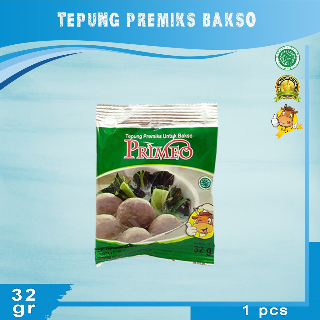 Jual Tepung Bakso Tepung Pengenyal Bakso Primeo 32 Gr Shopee Indonesia