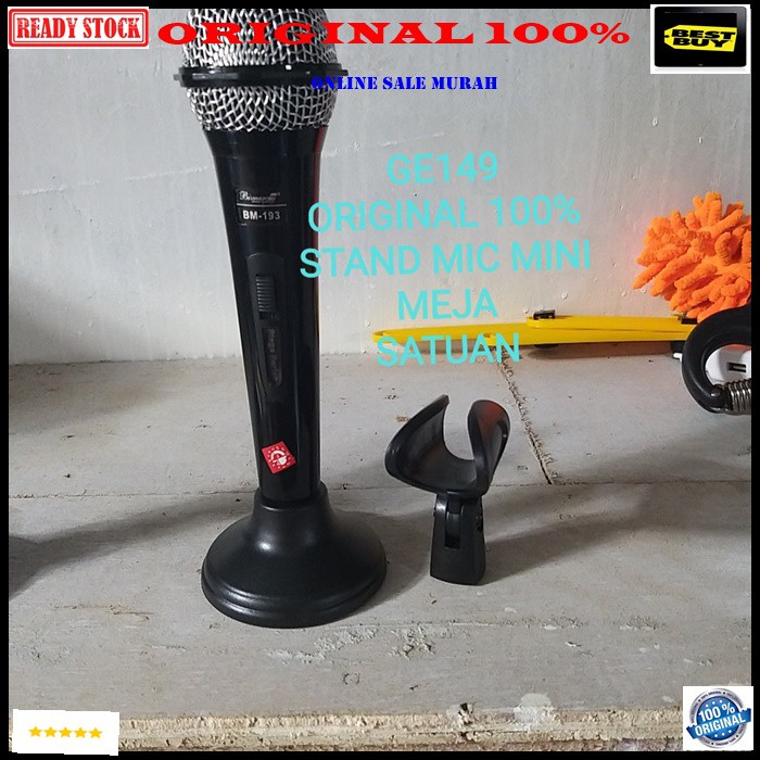 G149 Original 100% stand mic mini besi kaki bulat standing mik pendek holder microphone meja table penyangga mic universal breket mikrophone tiang pegangan tripod bracket G149   Bisa segala jenis MICROPHONE  khusus mic PEGANG  Stand Mic Meja Podiom  Tingg