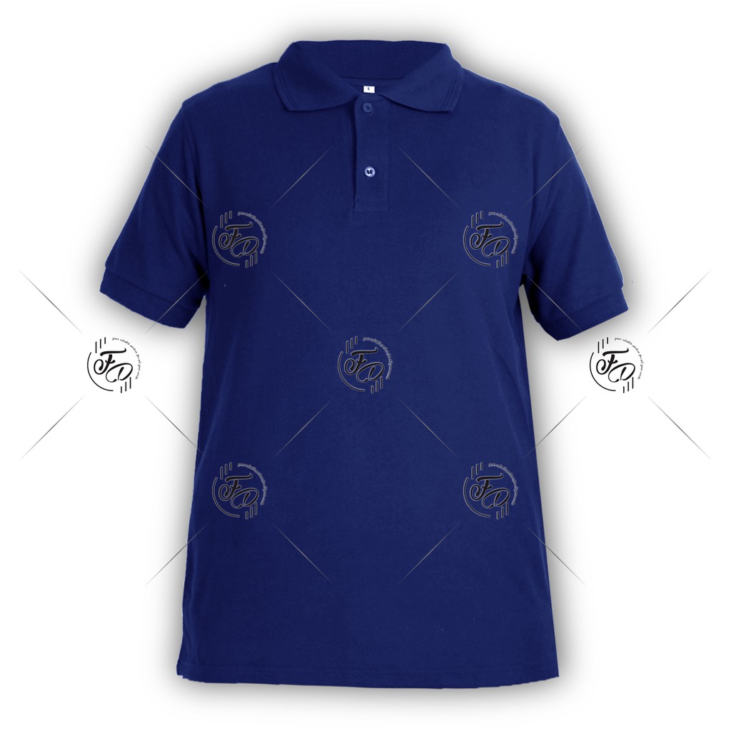 PREMIUM POLO  SHIRT NAVY  Lengan Pendek Kaos  Kerah  Polos  