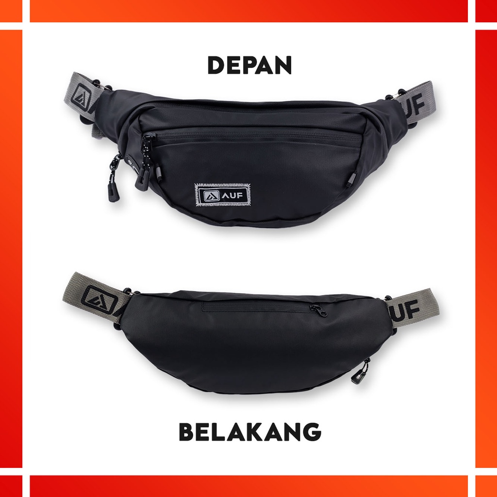 Waistbag Pria AUF MOON WATERPROOF Premium Tas selempang slempang bahu pinggang Laki westbag anti air sling bag slingbag cangklong cowok