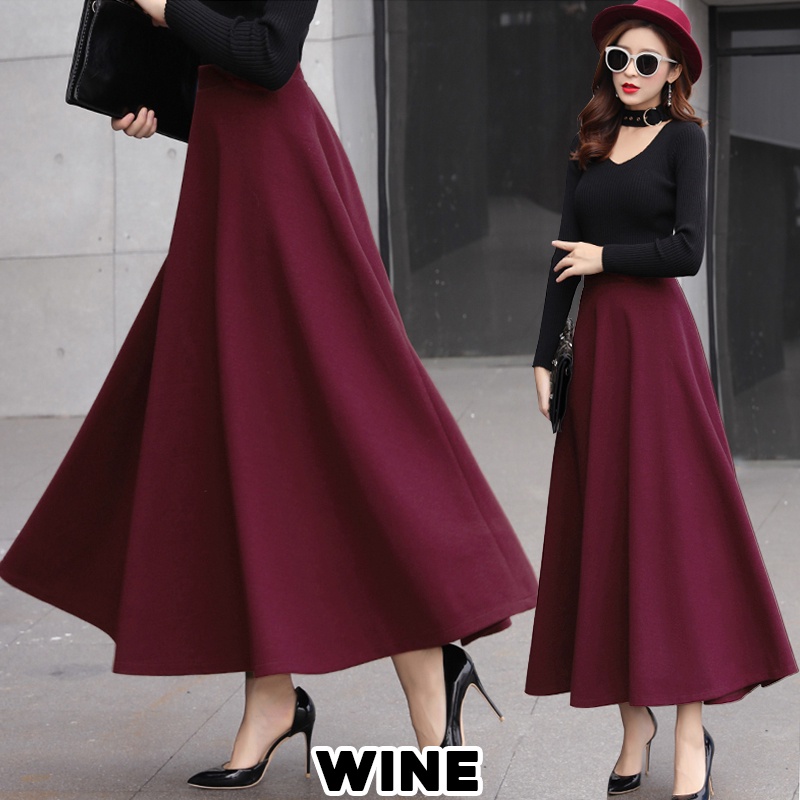 KARAKOREA 880 Sandra Maxi Pocket Skirt /Rok korean high waist/Scuba Premium/Rok panjang/Rok payung/Rok Lebar/Rok Scuba/Rok flare Rok Maxi Rok ngembang Rok kerja/Rok Muslim/Rok Polos/Rok Import/Rok korea