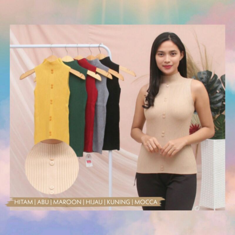 SC-6199 LUCELA TOP BAJU ATASAN RAJUT IMPORT ATASAN WANITA TANK TOP BAJU BANGKOK SUMMER COLLECTIONS
