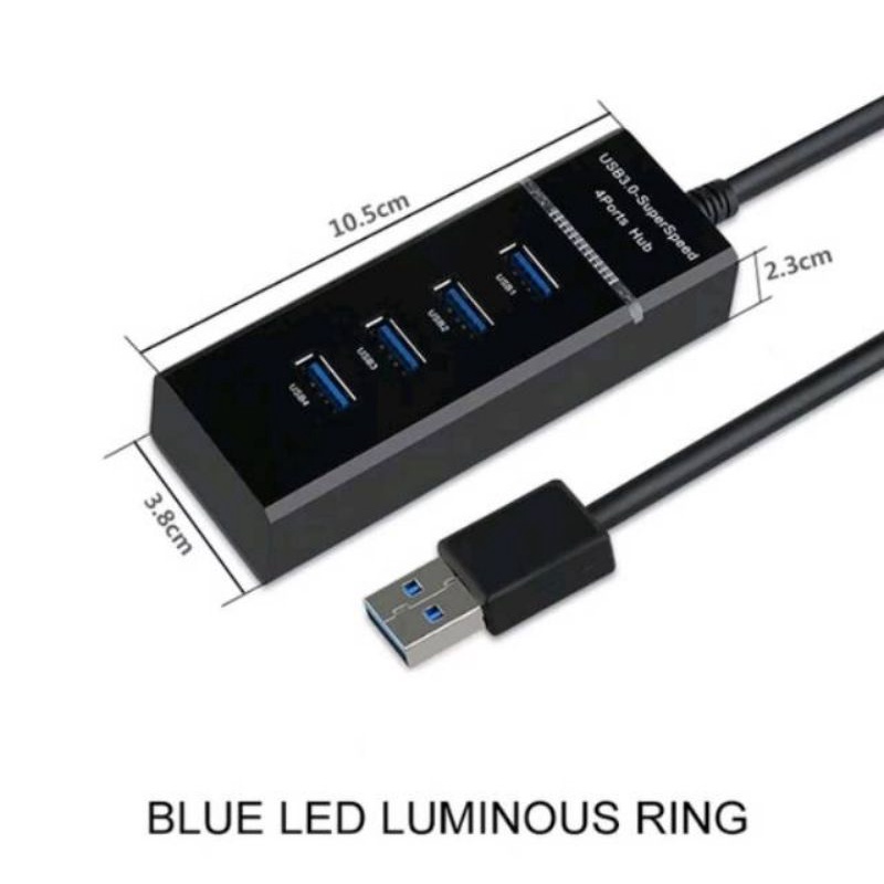 USB HUB 4 Port USB 3.0 Super Speed 5Gbps LED For desktop Komputer, Laptop PC