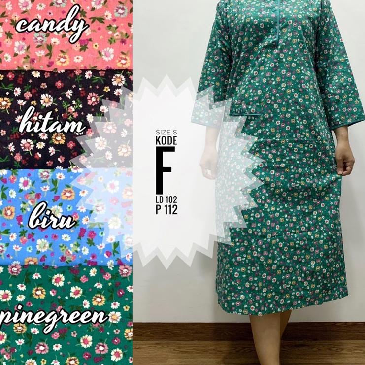 ☛ Longdress daster lengan panjang katun lokal size s alvin busui bumil ➼