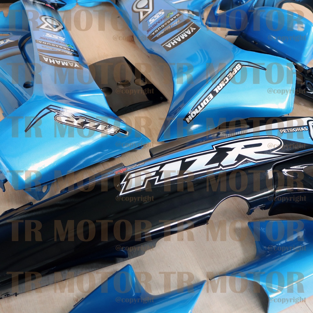 Cover Body Fizr F1zr Petronas Biru Metalik Full Set Halus Cover Bodi Yamaha Fiz r