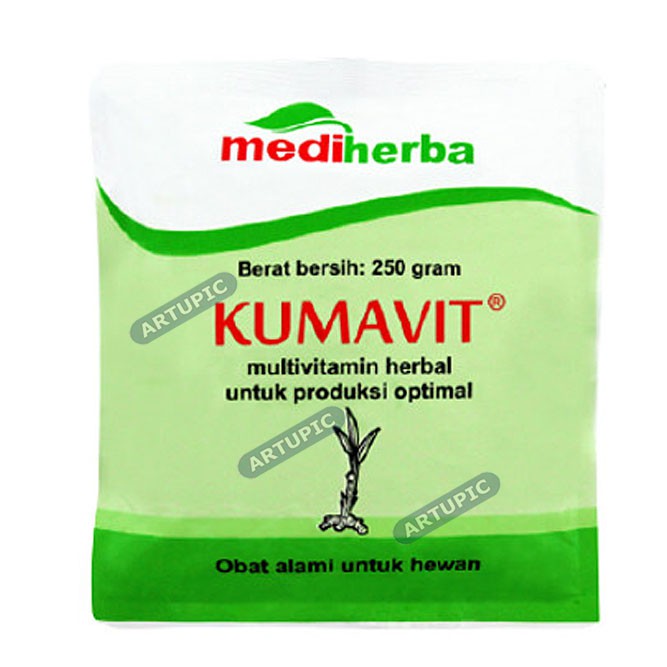 Kumavit 250 gram Peningkat Nafsu Makan Hewan Multivitamin Herbal Kurkuma Ayam Medion Artupic