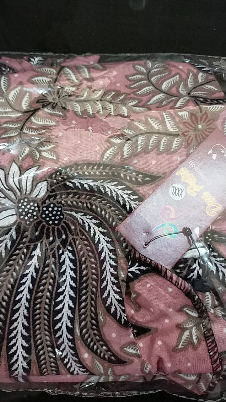 Batik Wanita Atasan Blouse Modern Warna Pink Model Peplem