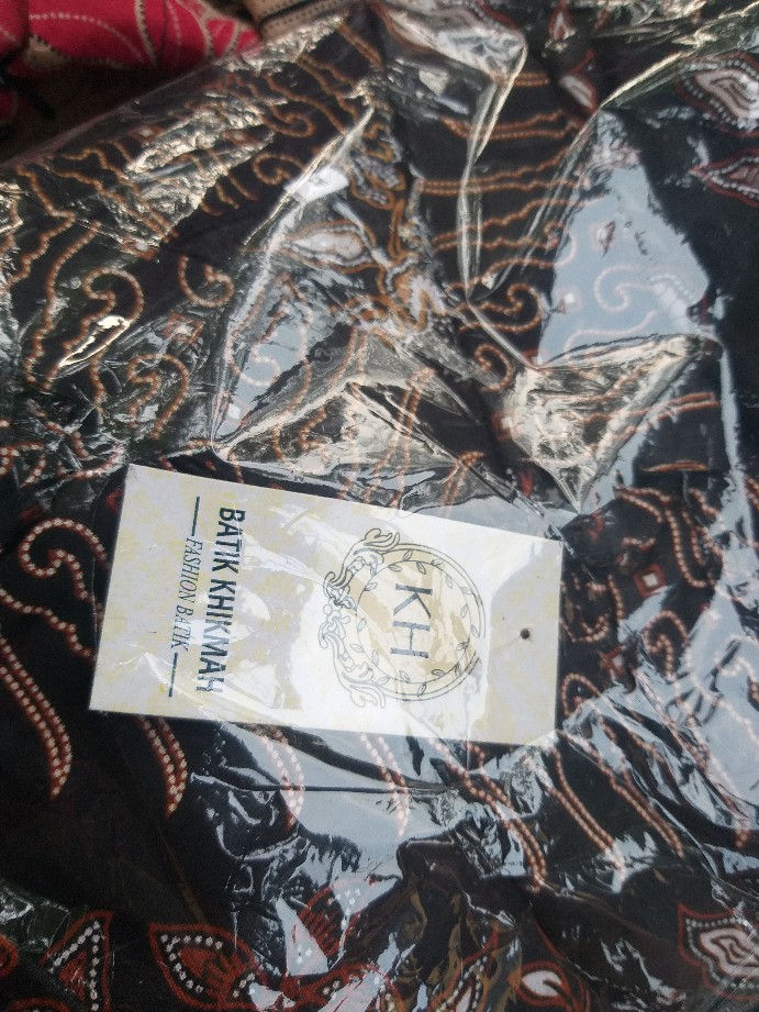 Kemeja Batik Pria Lengan Panjang Size M L Xl Xxl  Bswart Batik Hrb026 Kenongo Hem Panjang Padi