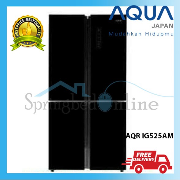 Aqua Kulkas Side By Side Inverter AQR-IG525AM - Original