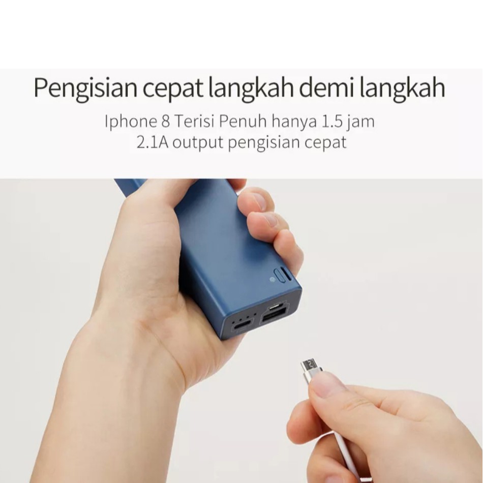 PowerBank Murah Mini Power Bank Fast Charging Dual USB LCD BASIKE 10000 mAh Iphone Xiaomi Samsung