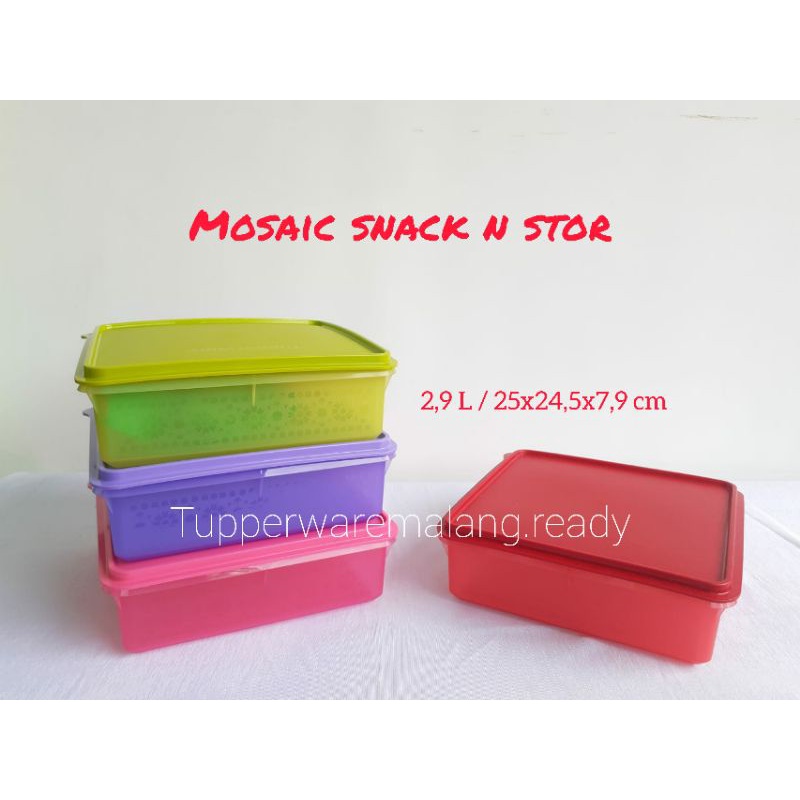 PROMO MURAH TEMPAT KUE/ SNACK TUPPERWARE MOSAIC N STOR ORIGINAL MURAH