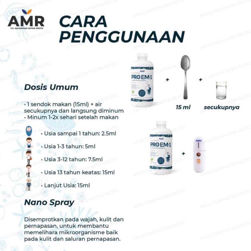 PRO EM1 Suplemen Kesehatan Probiotik 90 ml 1 Pcs