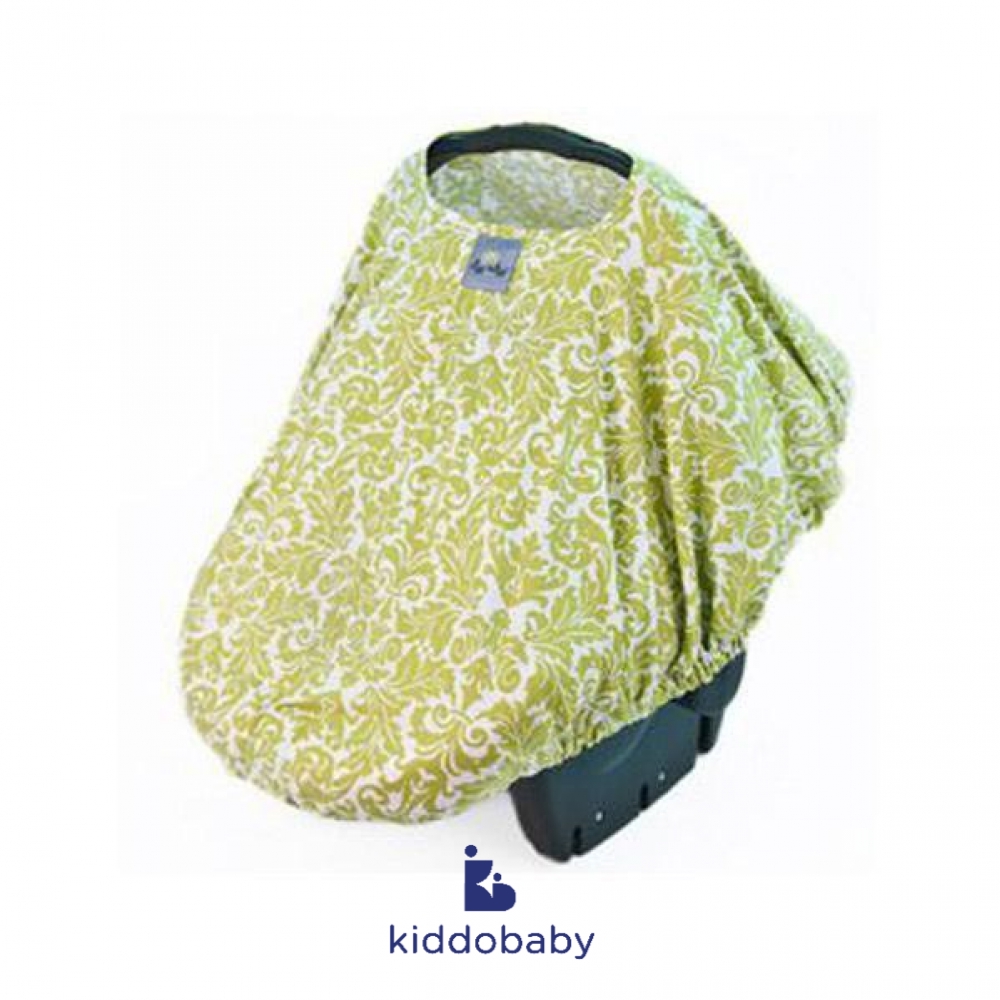 Itzy Ritzy Peek A Boo Infant Carrier Pod Damask Avocado