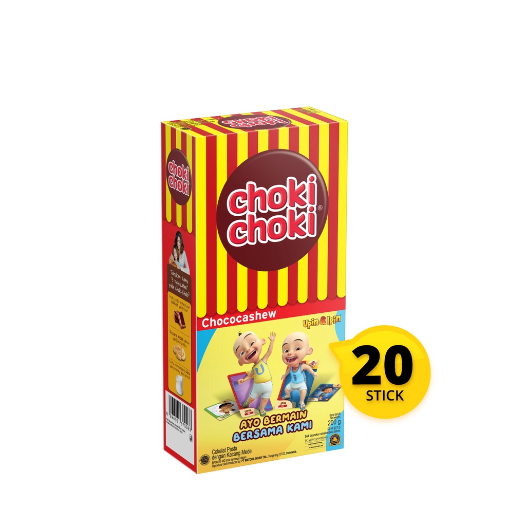 

Choki Choki Cashew Upin Ipin Per Box 20Pcs x 10gram