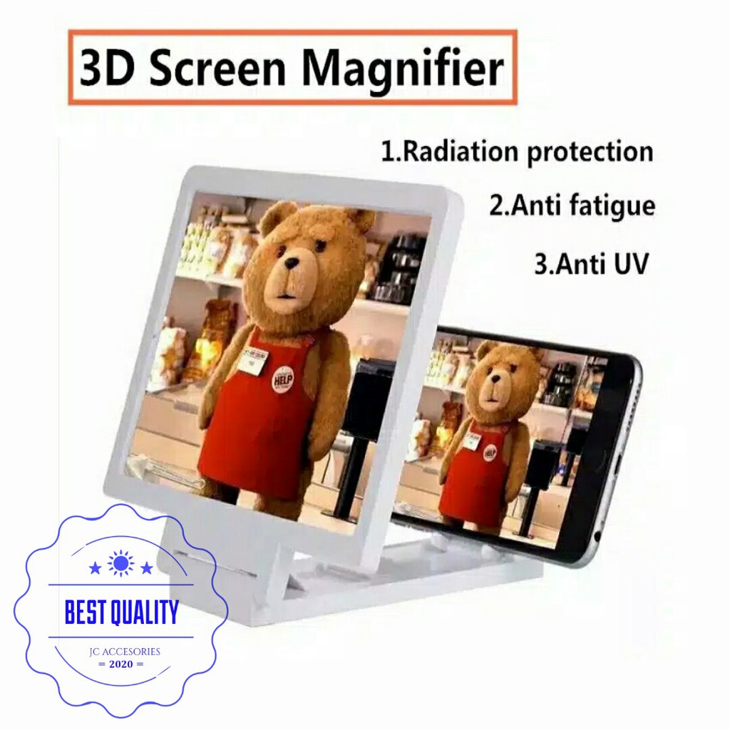 (COD) Enlarged Screen Mobile Phone 3D F1 / Kaca Pembesar 3D protable untuk nonton