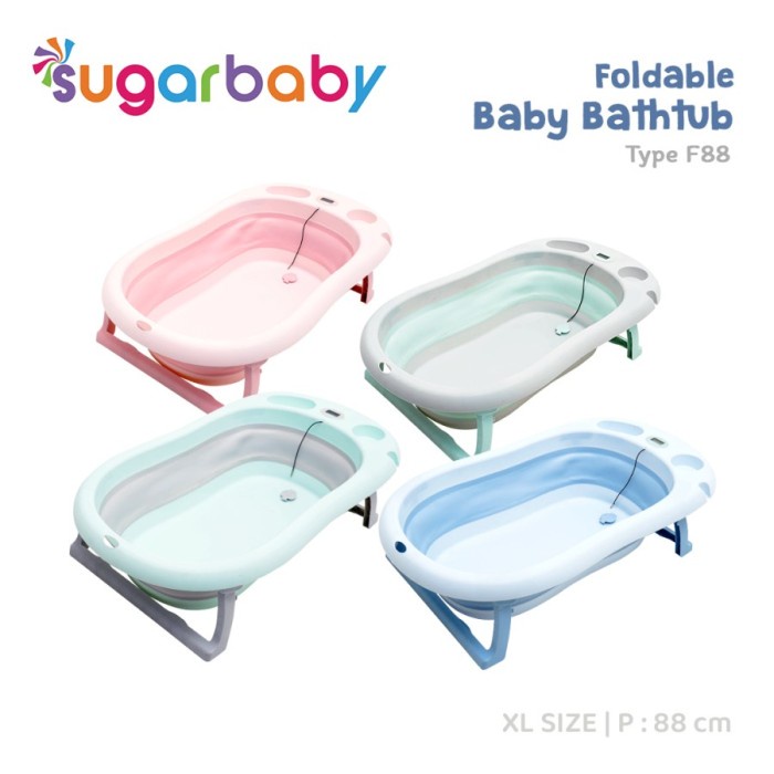 [F 88] Sugarbaby XL Foldable Baby Bathtub With Digital Thermometer