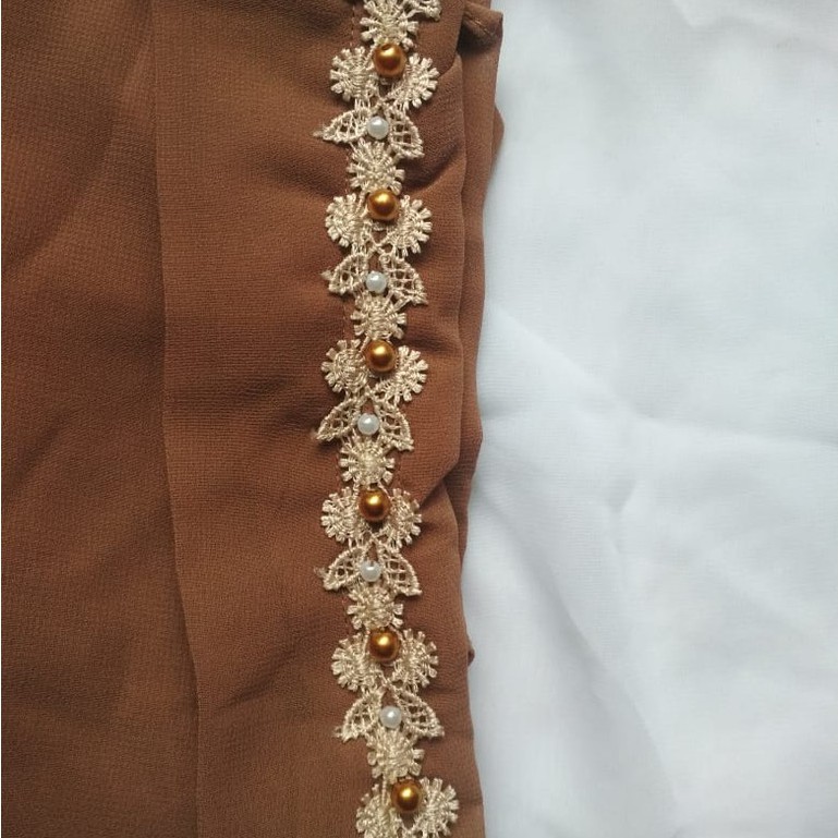 (DARA RND) Kerudung/Khimar Instan 2 Layer Payet Press Babydoll