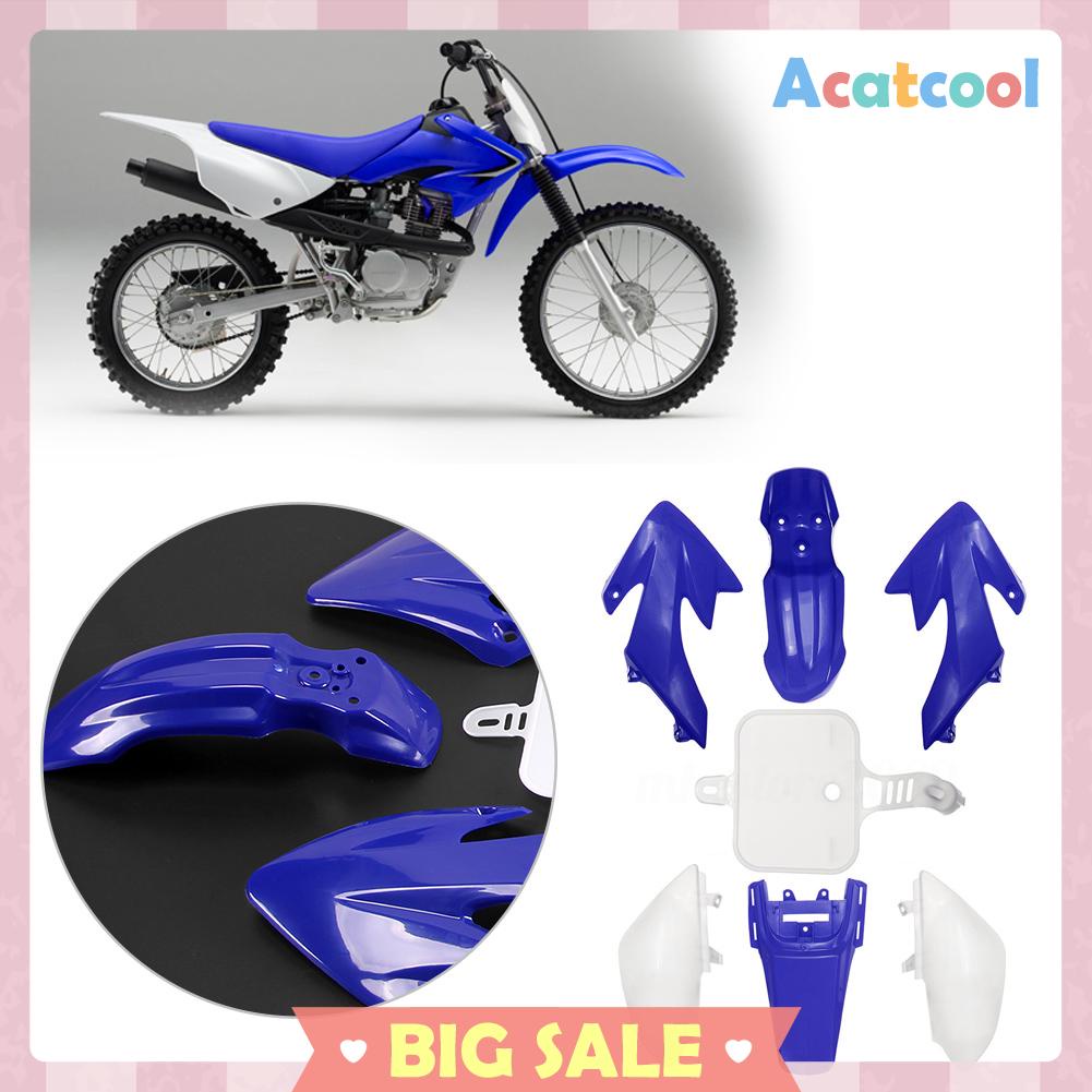 7pcs Fairing Plastik Warna Biru + Putih Untuk Honda Crf 50 Dirt Pit Bike