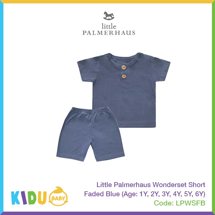 Little Palmerhaus Wonderset Short Baju Bayi Baju Anak Lengan Pendek Celana Pendek Kidu Baby