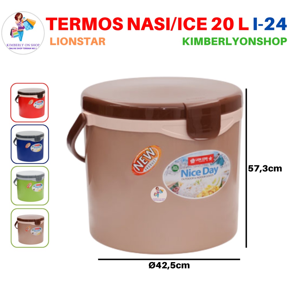 Rice Ice Bucket Hanami Termos Nasi Es 20 Liter I 24 Lion Star