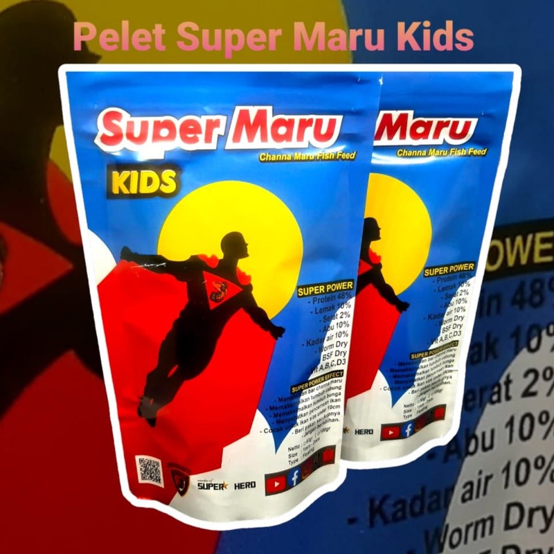 Pelet ikan channa SUPER MARU KIDS untuk channa maru under 10cm