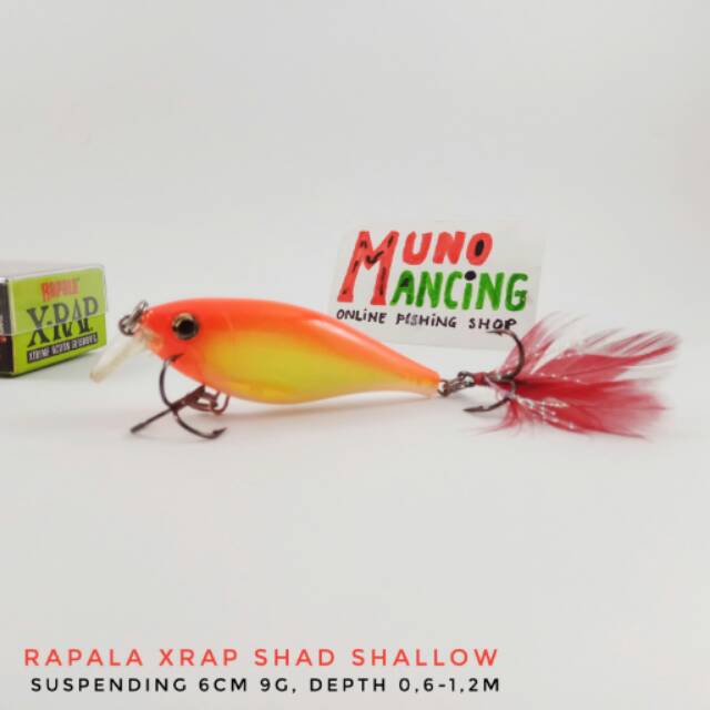 Minnow Rapala Xrap Shad Shallow XRSH-6 Hot Head