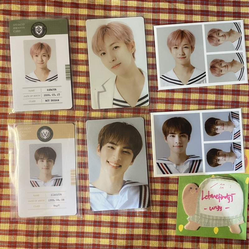 Back to School Kit B2SK 2021 NCT Dream Renjun WayV Xiaojun PC Photocard ID Card ID Photo