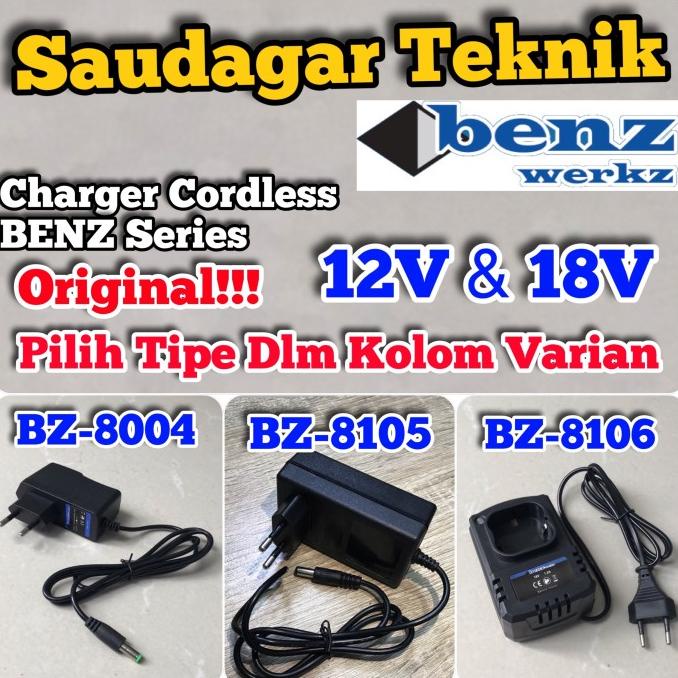 Charger Mesin Bor Batre Cordless Benz 12V 18V Cordless Impact Drill Termurah