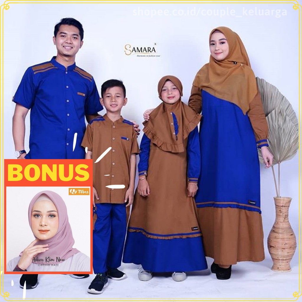 Baju Gamis Couple Pasangan Ibu dan Anak Seragam Keluarga Muslim