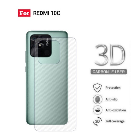 SKIN CARBON XIAOMI REDMI 10C - ANTI GORES BELAKANG XIAOMI REDMI 10C
