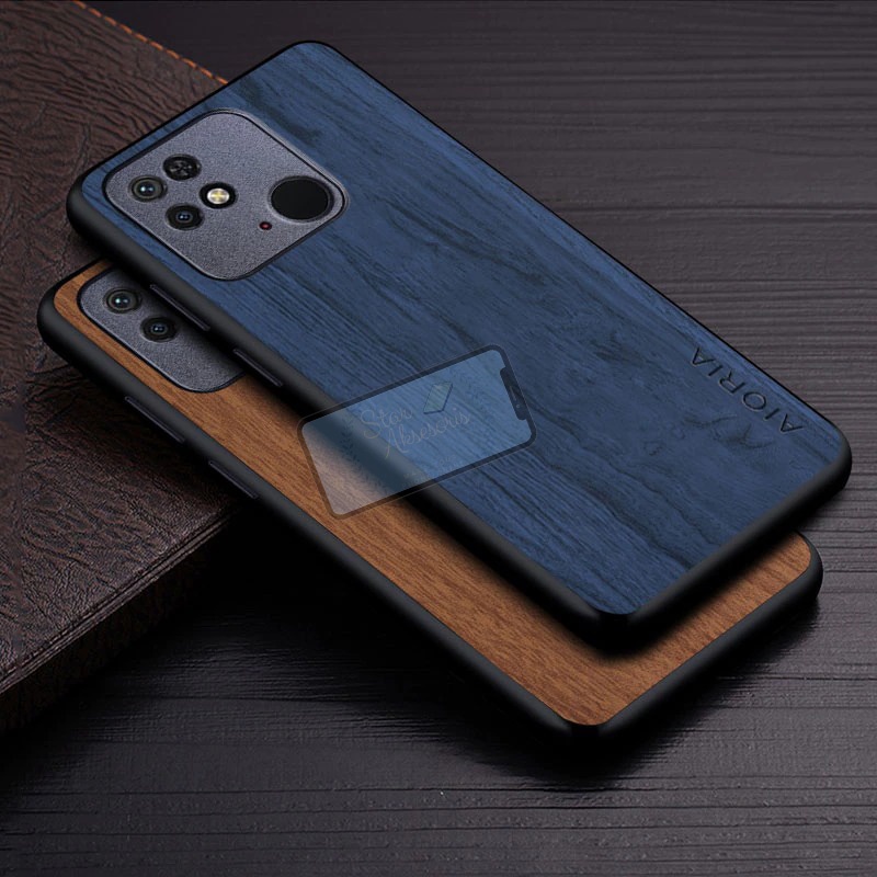 Case Poco C40 Case Aioria Wood Pattern Original Poco C40 4G Case